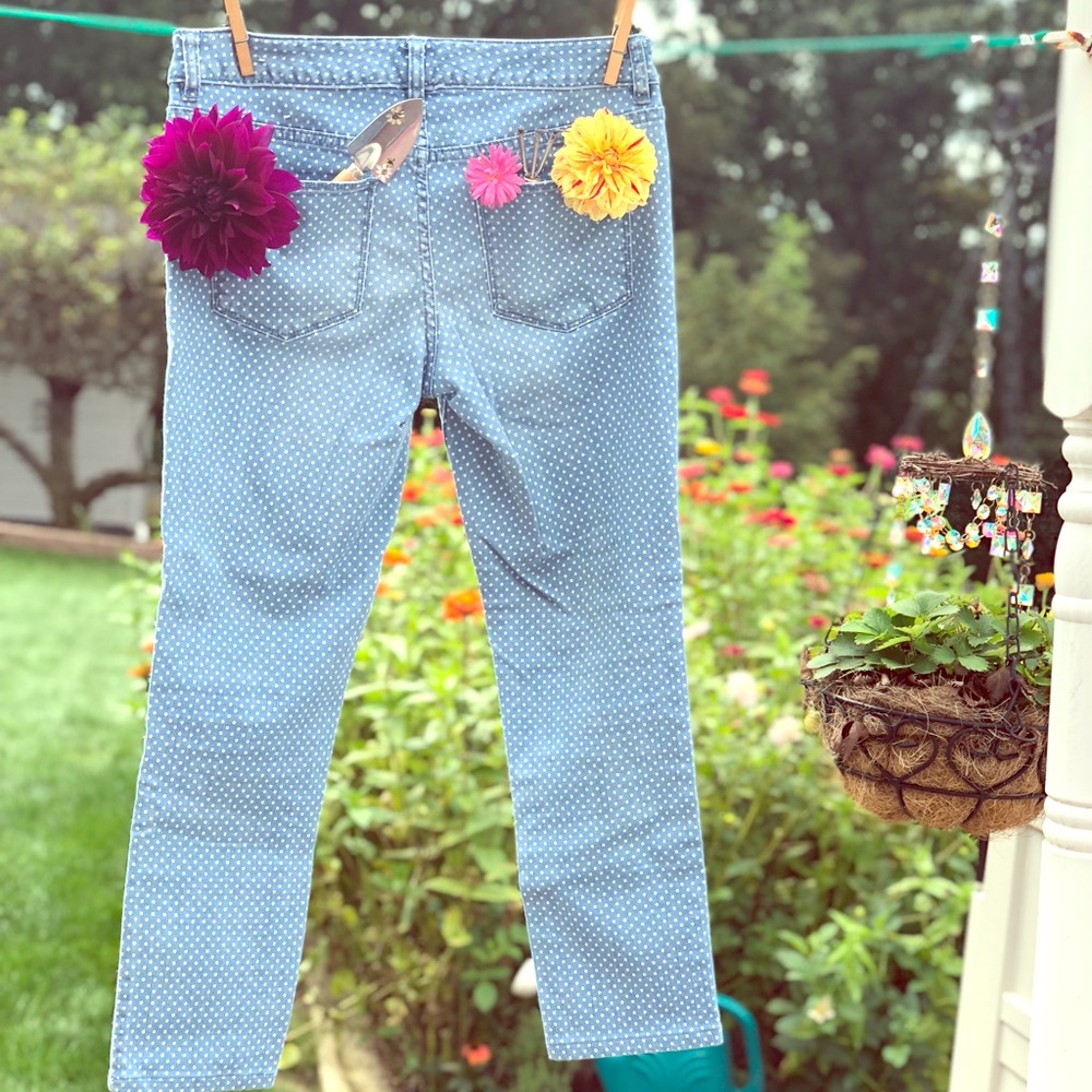 Polka dot jeans from The Limited (short / petite)